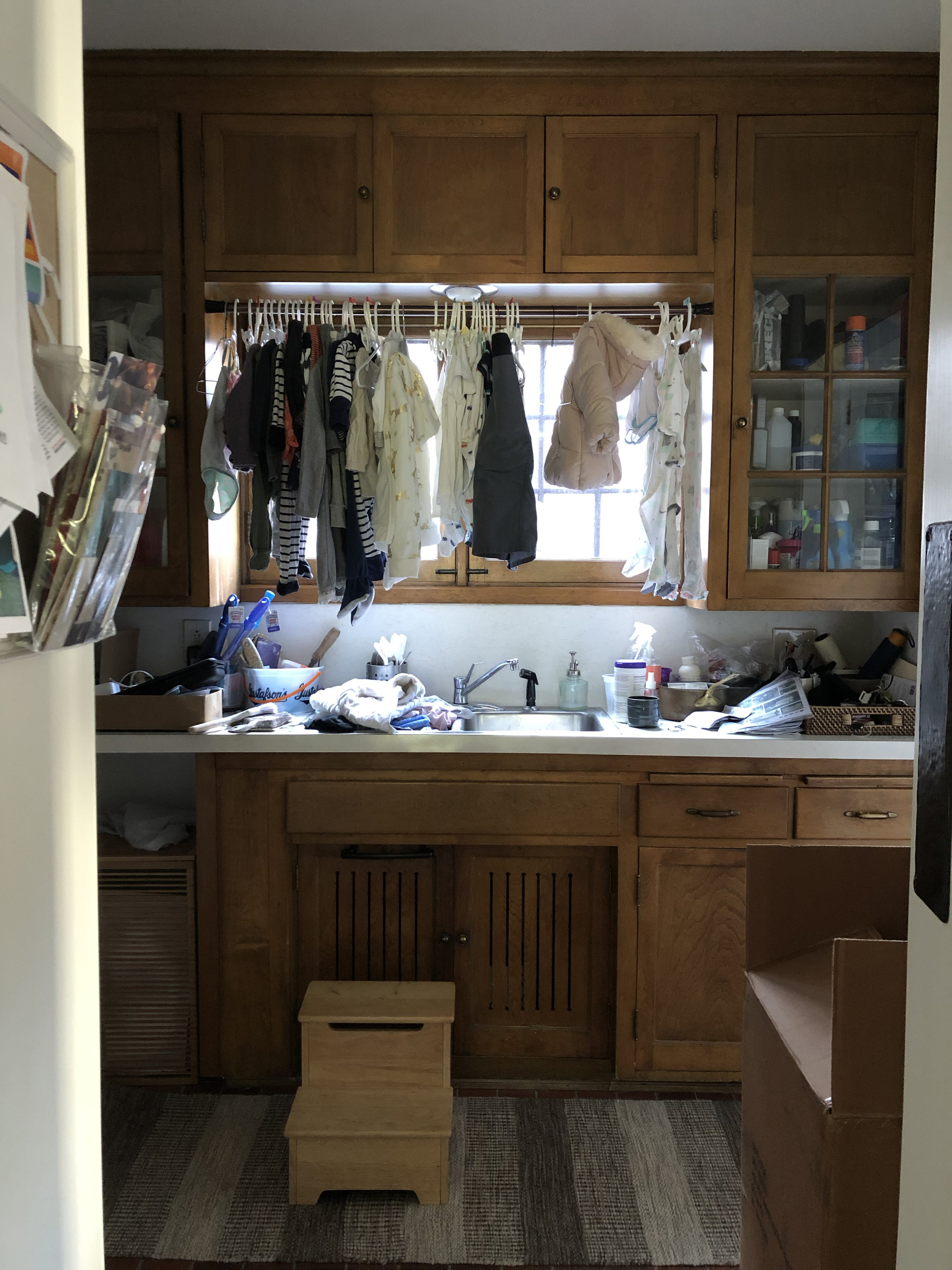 View of our laundry room from the dining room