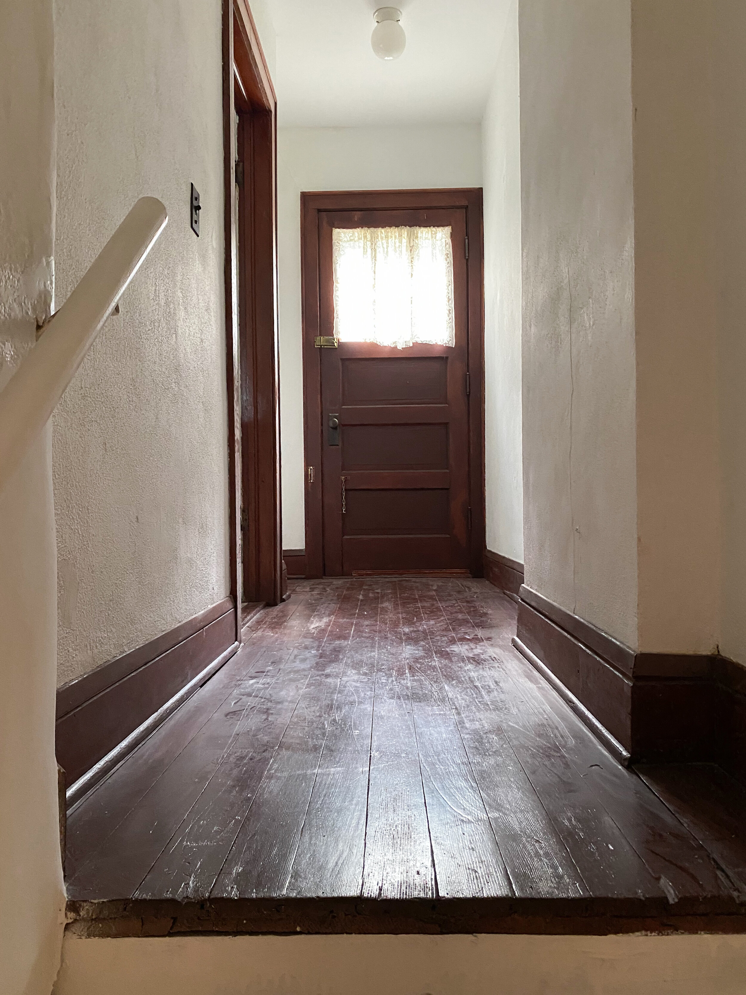 Main back hallway leading outside.