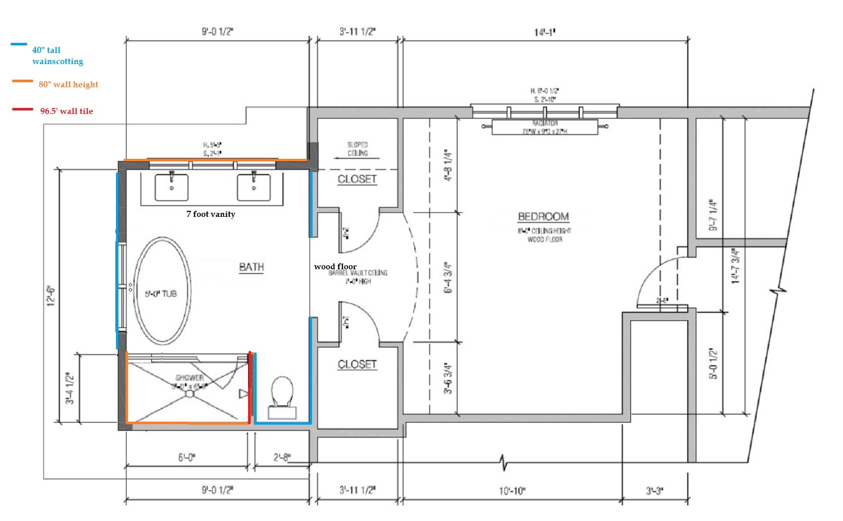 ensuite bedroom and bathroom floor plan
