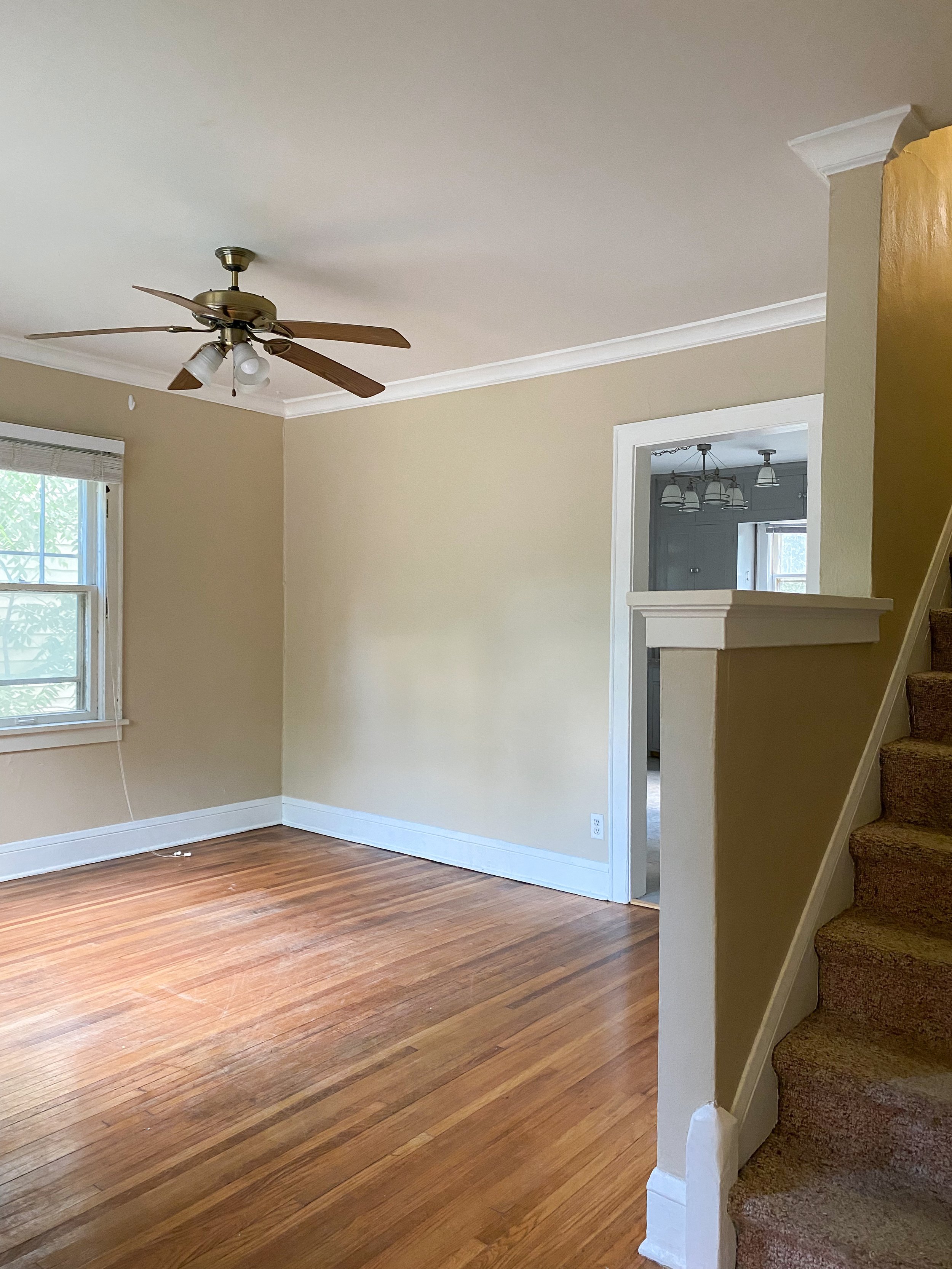 pre-renovation living room layout