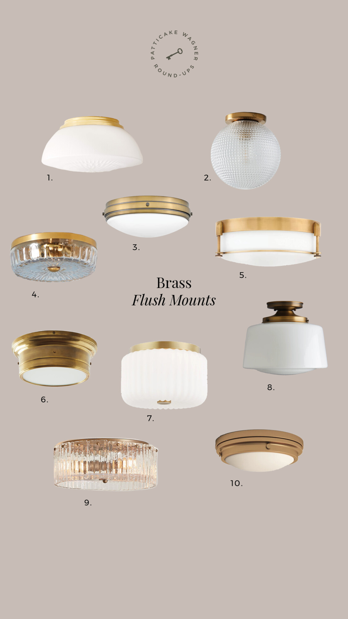 brass ceiling flush mounts