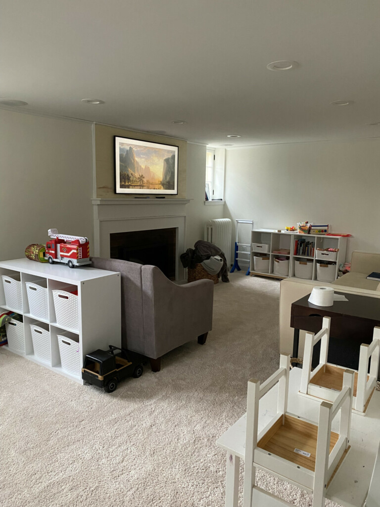 How We Transformed Our Basement Into Our Dream Family Room - Patticake ...
